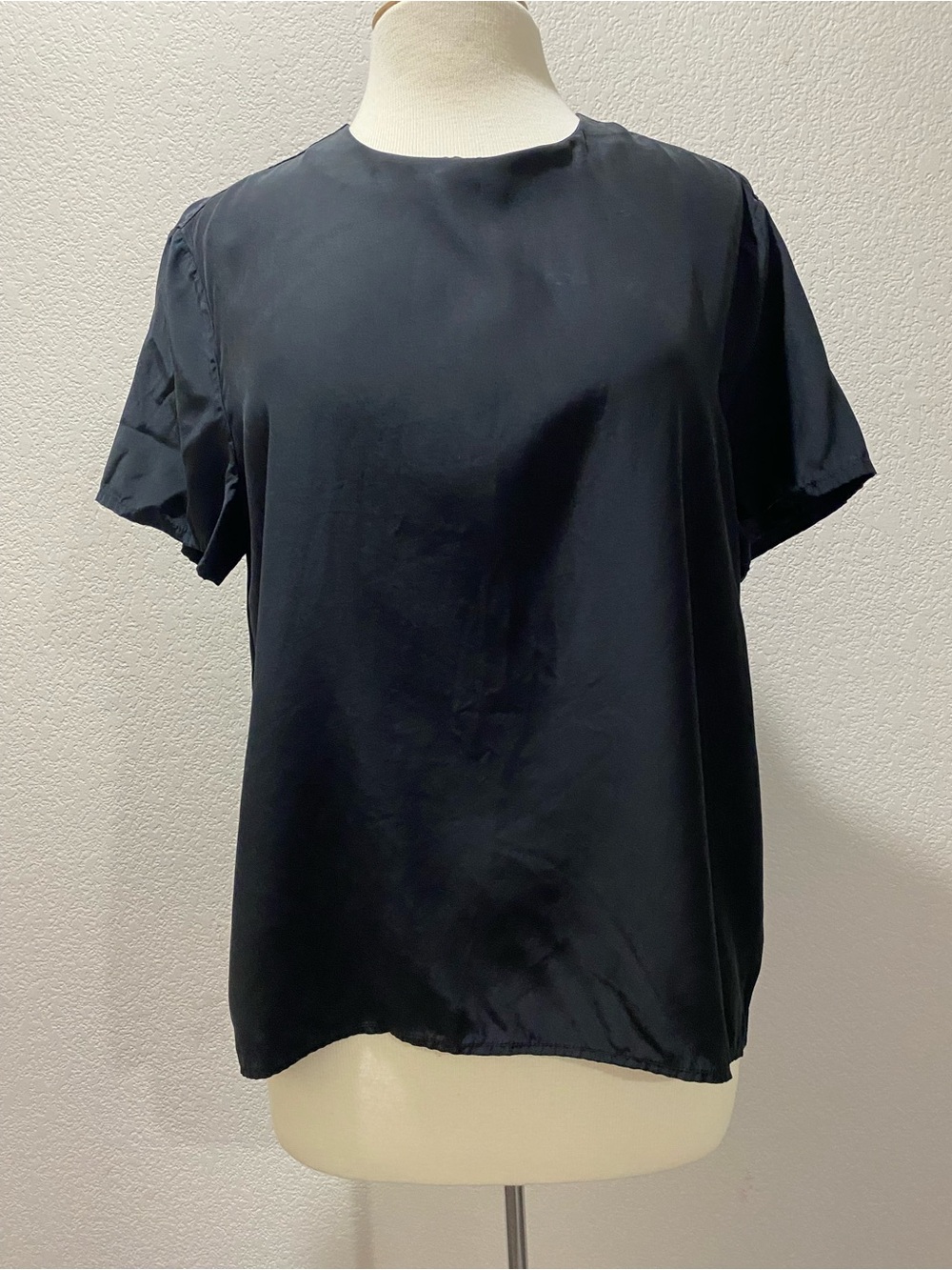 LILYSILK Classic 100% Mulberry Silk Black Women’s Short Sleeve Top XL